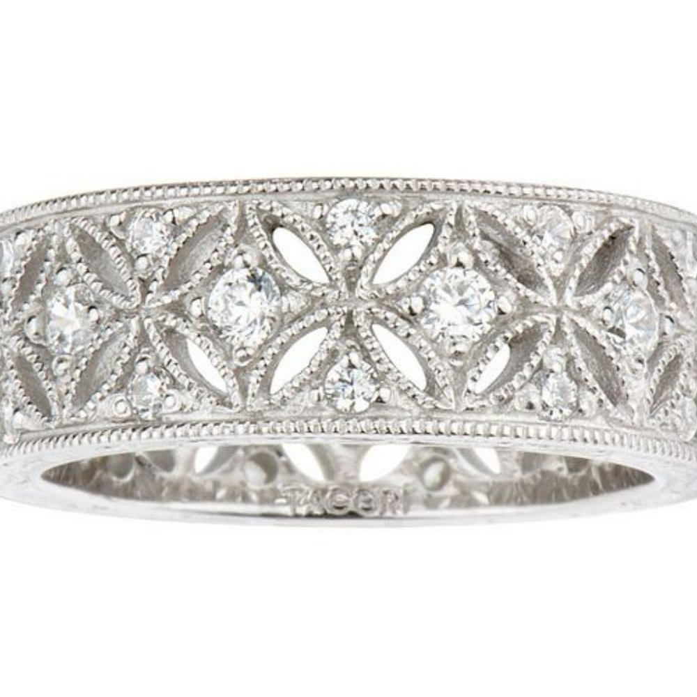 Tacori Diamonique Harlequin Eternity Band - Picture 13 of 14